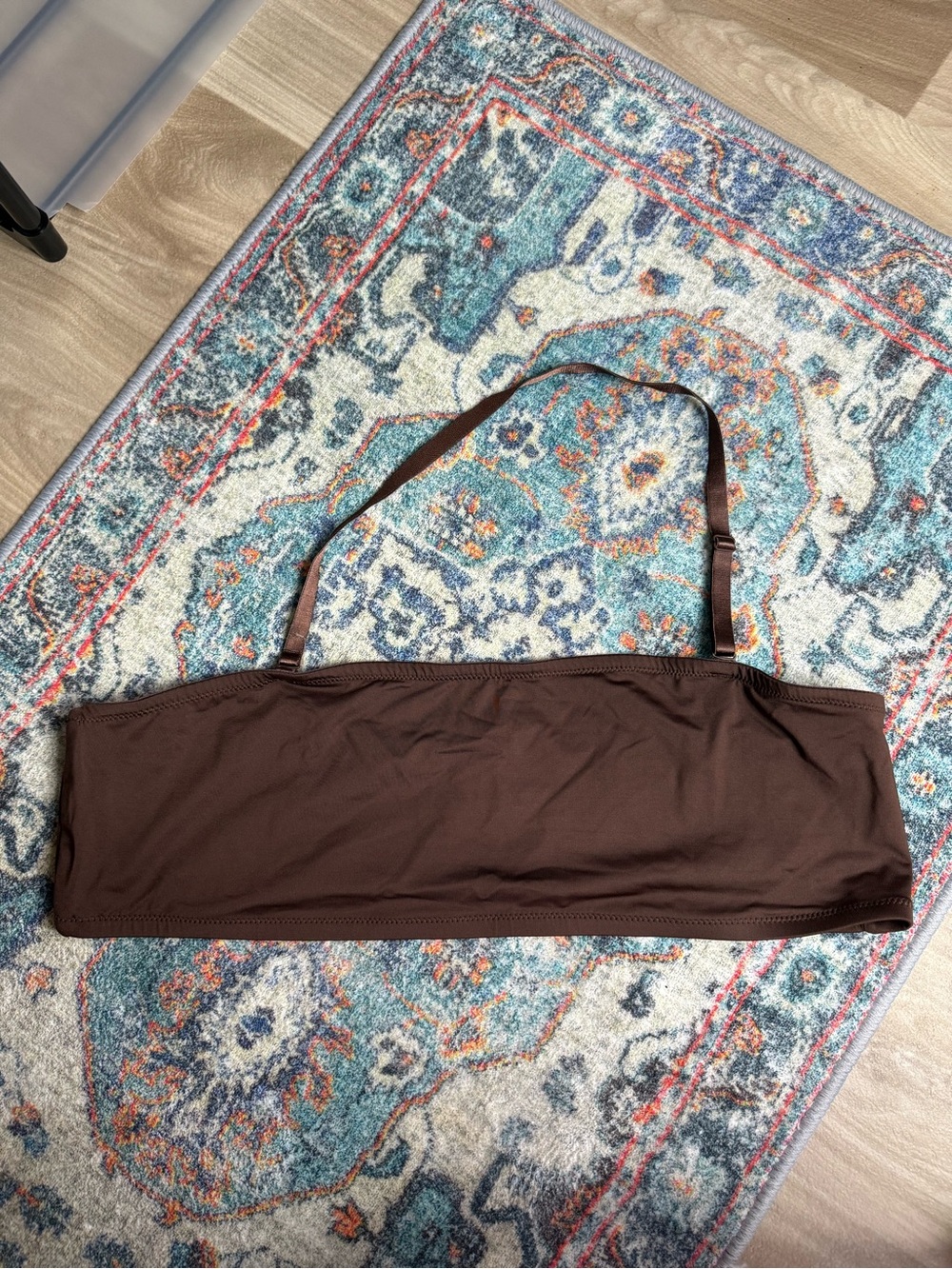 Brown Men's Strapless Bandeau with Adjustable Straps